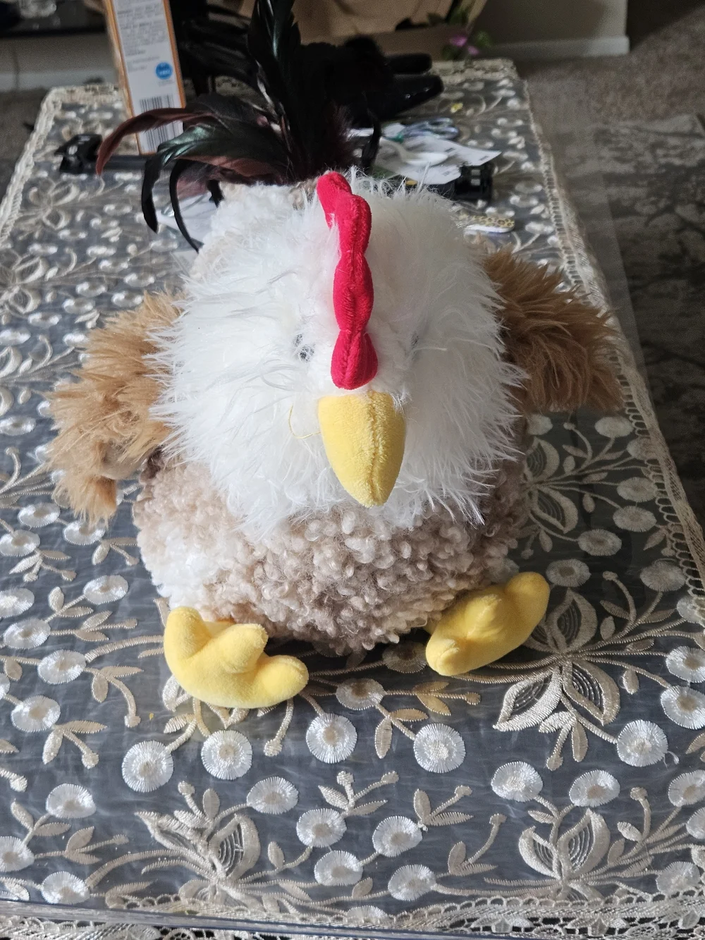 Charming Plush Rooster Toy